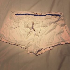 White Hollister low rise short shorts